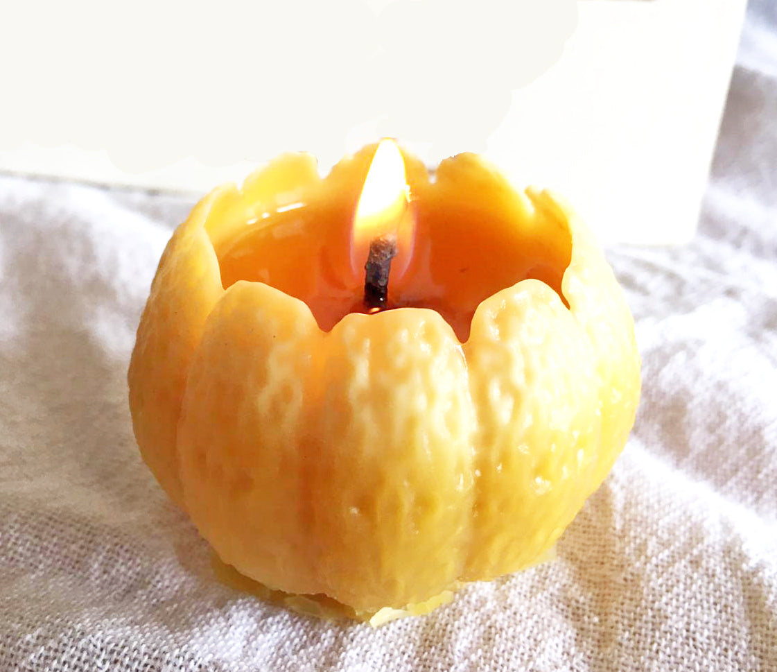 Beeswax Pumpkin Candle